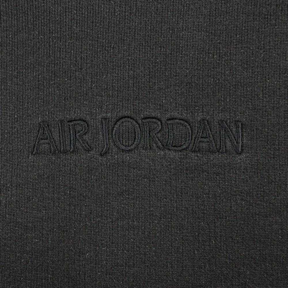 Jordan Hoodie Mens Large Black Air Jordan Embroidered French Terry Sweatshirt